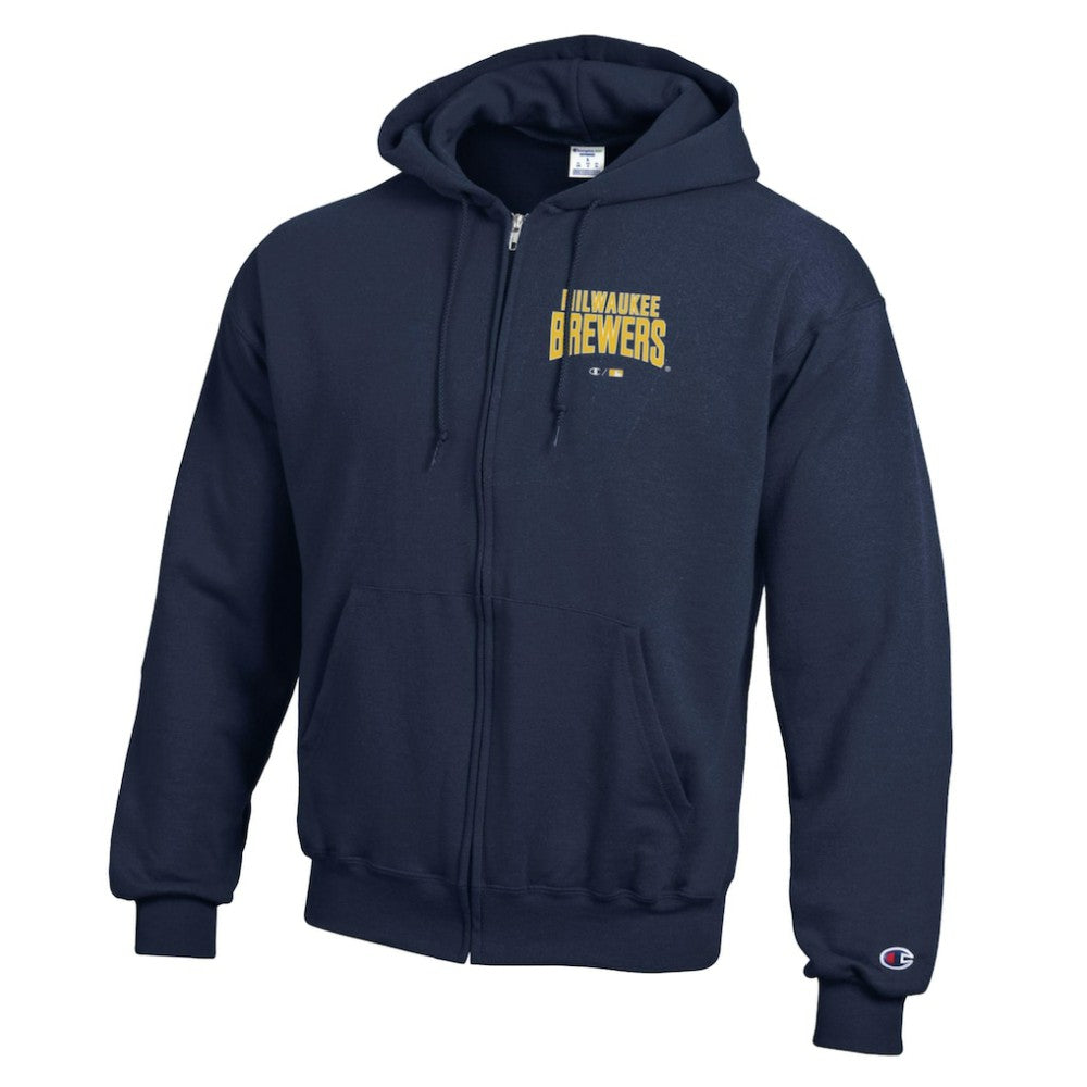 Milwaukee Brewers Champion Eco Powerblend Full-Zip Hoodie | MLB New