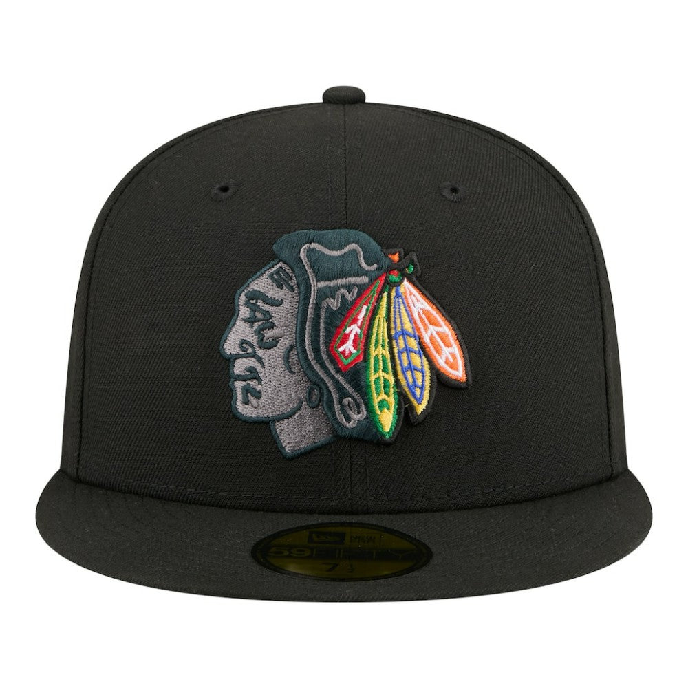 Chicago Blackhawks New Era Color Pop 59FIFTY Fitted Hat For Sale