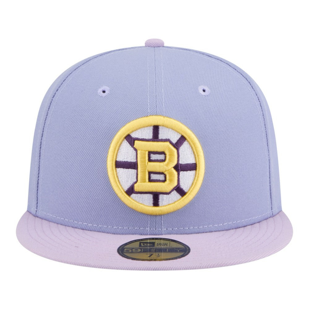 Boston Bruins New Era Lavender Bloom 59FIFTY Fitted Hat For Sale