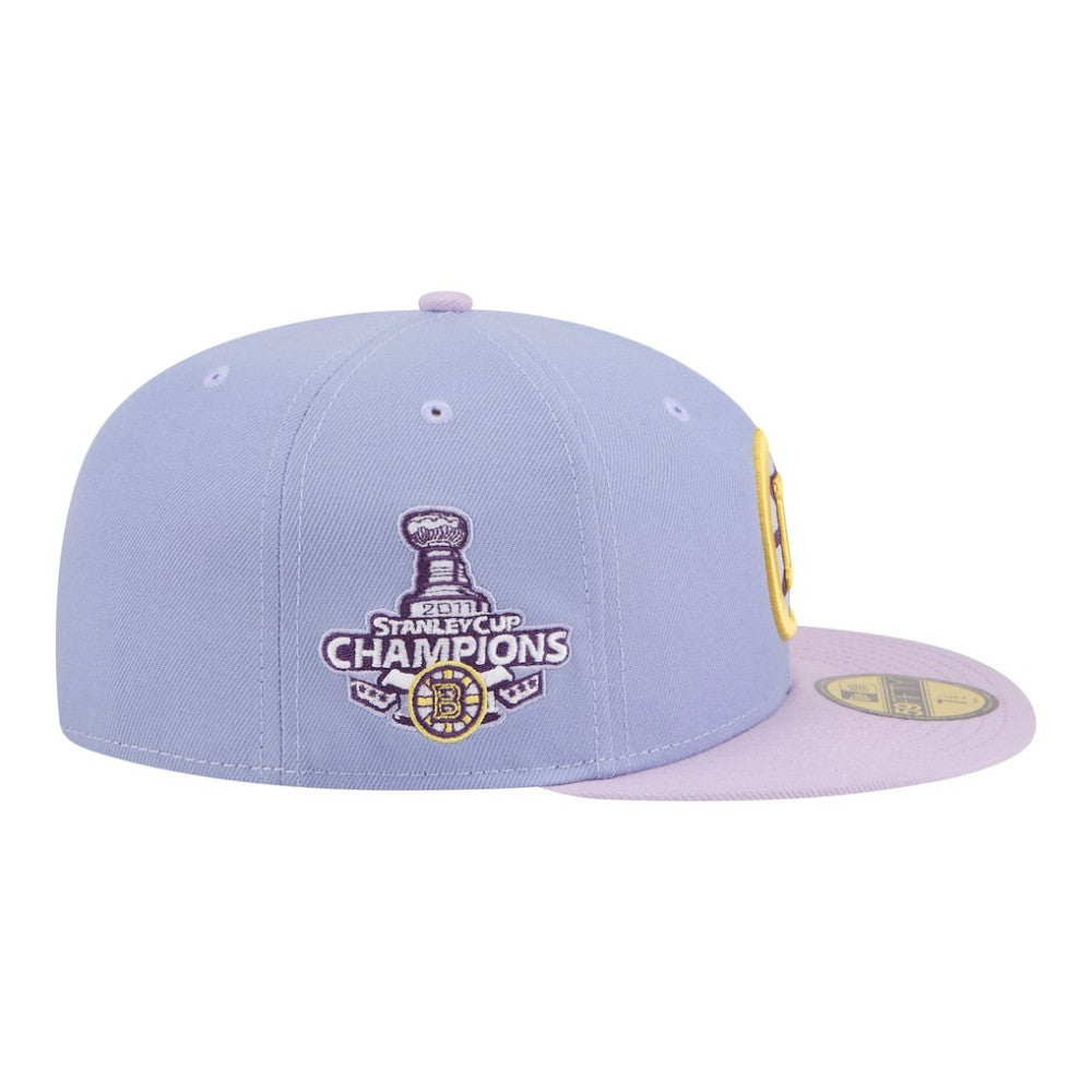 Boston Bruins New Era Lavender Bloom 59FIFTY Fitted Hat For Sale