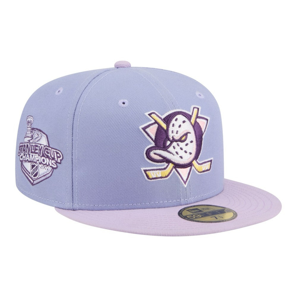 Anaheim Ducks New Era Lavender Bloom 59FIFTY Fitted Hat For Sale