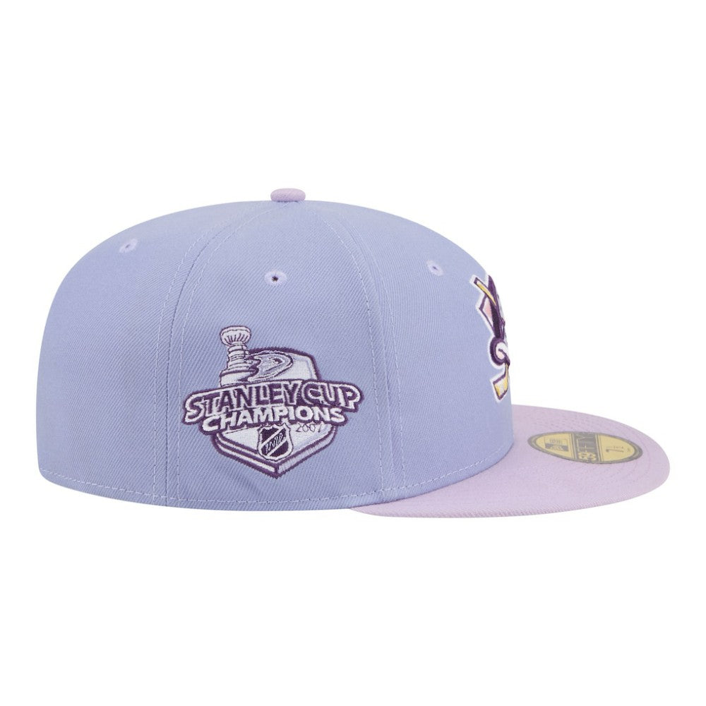 Anaheim Ducks New Era Lavender Bloom 59FIFTY Fitted Hat For Sale