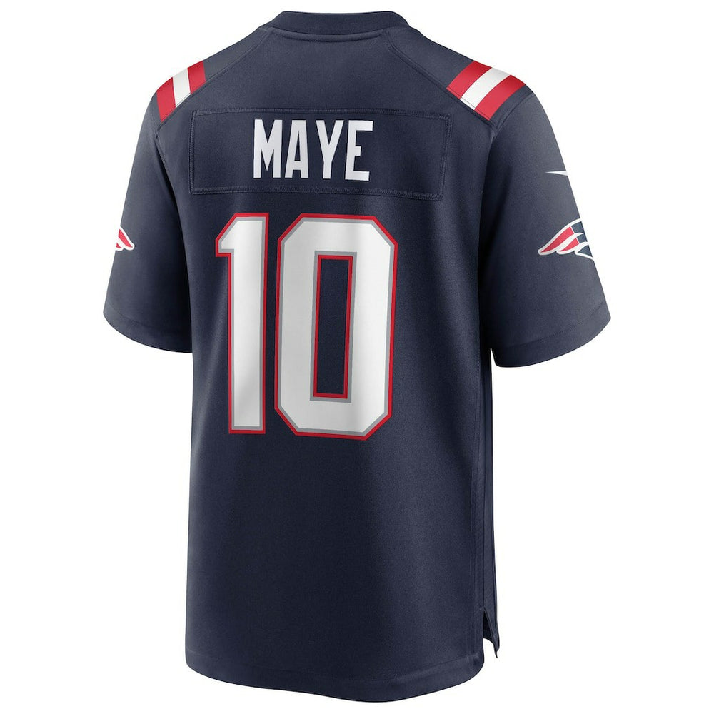New England Patriots Nike Drake Maye  Super Bowl LX Patch Game Jersey