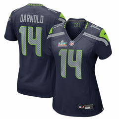 Seattle Seahawks Nike Sam Darnold  Women's Super Bowl LX Patch Game Jersey