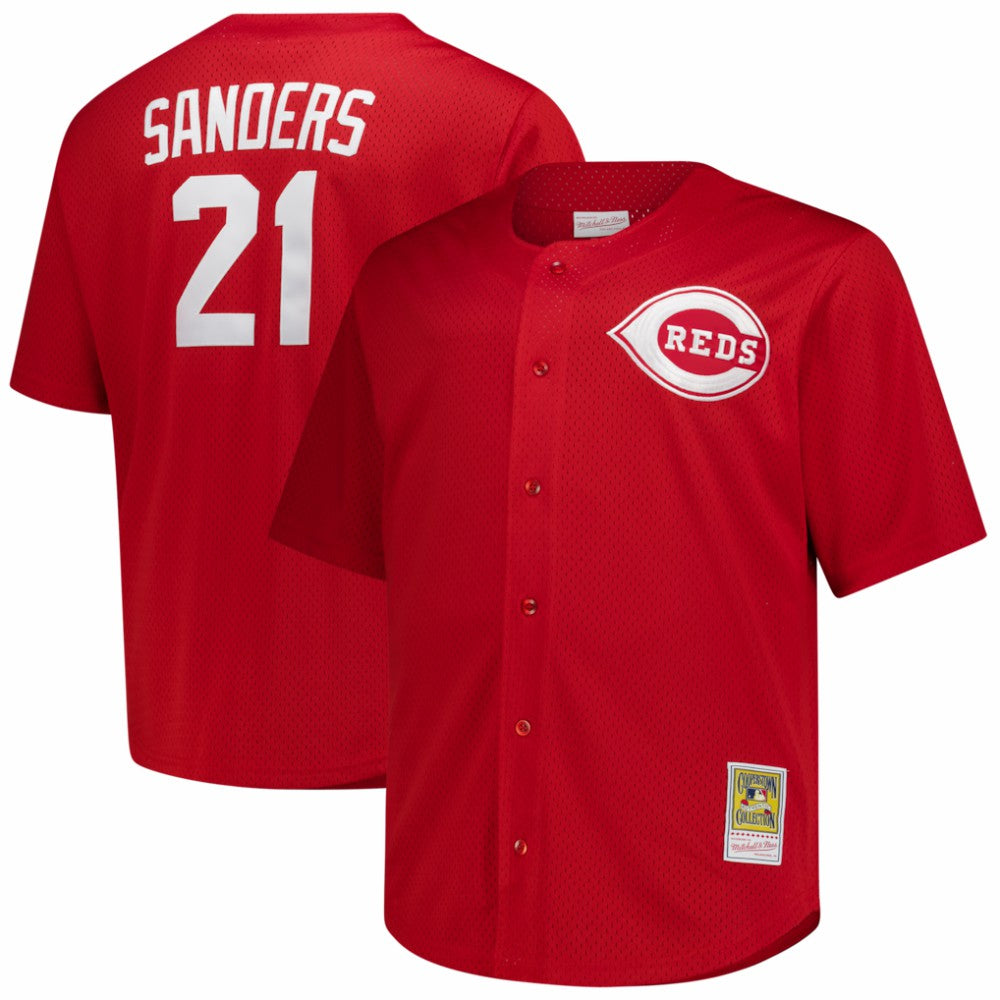 Deion Sanders Cincinnati Reds Mitchell & Ness Big & Tall Cooperstown Mesh Batting Practice Jersey | MLB Near me