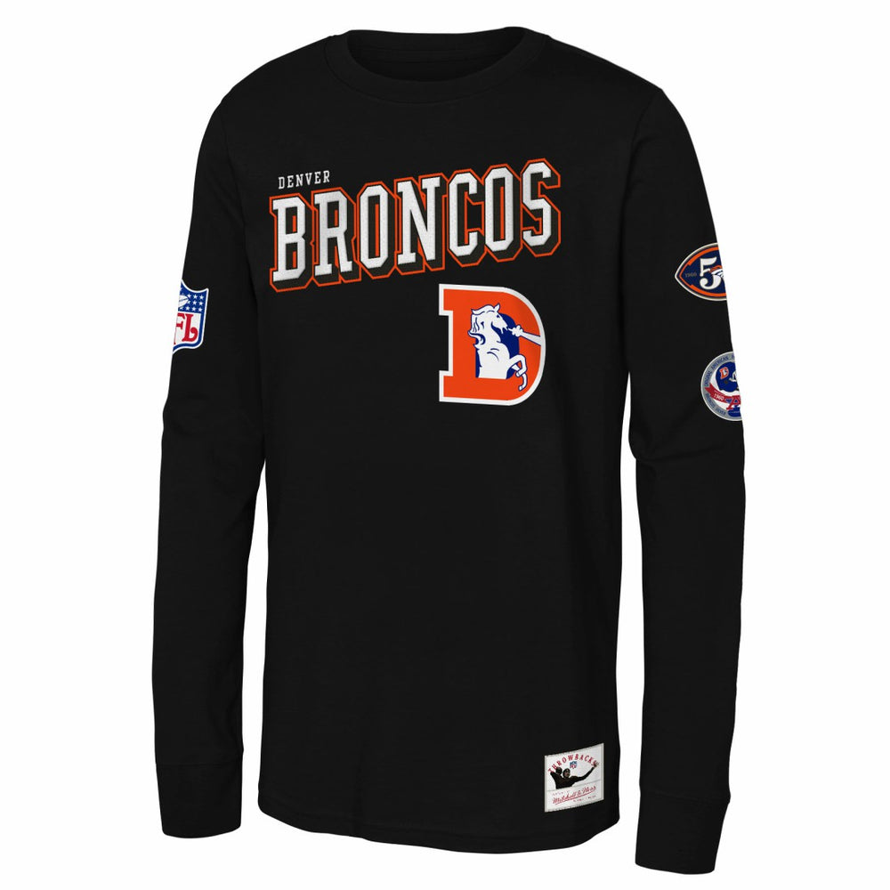 Denver Broncos Mitchell & Ness Youth Training Camp Long Sleeve T-Shirt