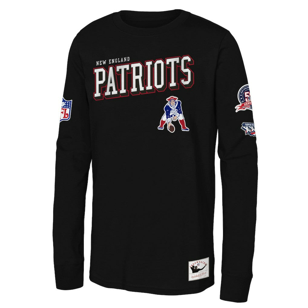 New England Patriots Mitchell & Ness Youth Training Camp Long Sleeve T-Shirt