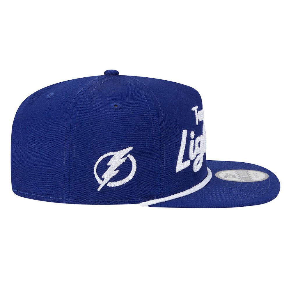 Tampa Bay Lightning New Era Team Text Golfer Adjustable Hat Discount
