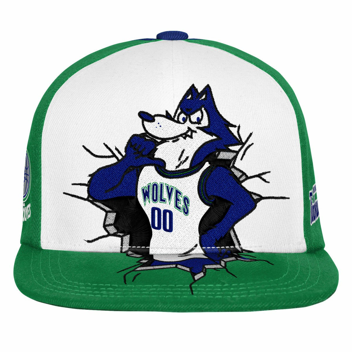 Minnesota Timberwolves Youth Mascot Snapback Hat New