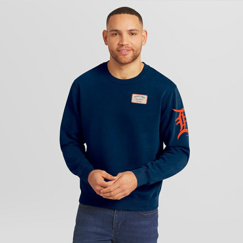 Detroit Tigers Darius Rucker Collection by Fanatics Washed Crew Neck Pullover Sweatshirt | MLB Discount