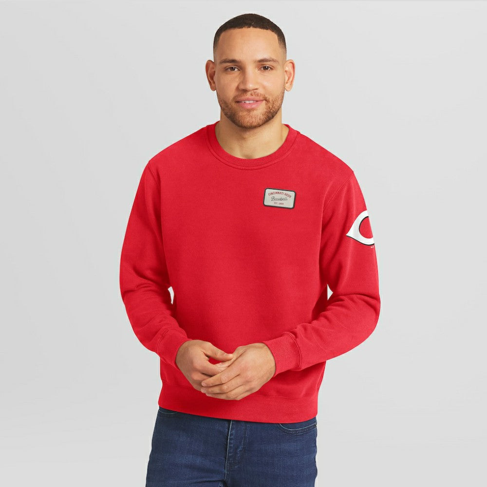 Cincinnati Reds Darius Rucker Collection by Fanatics Washed Crew Neck Pullover Sweatshirt | MLB Near me