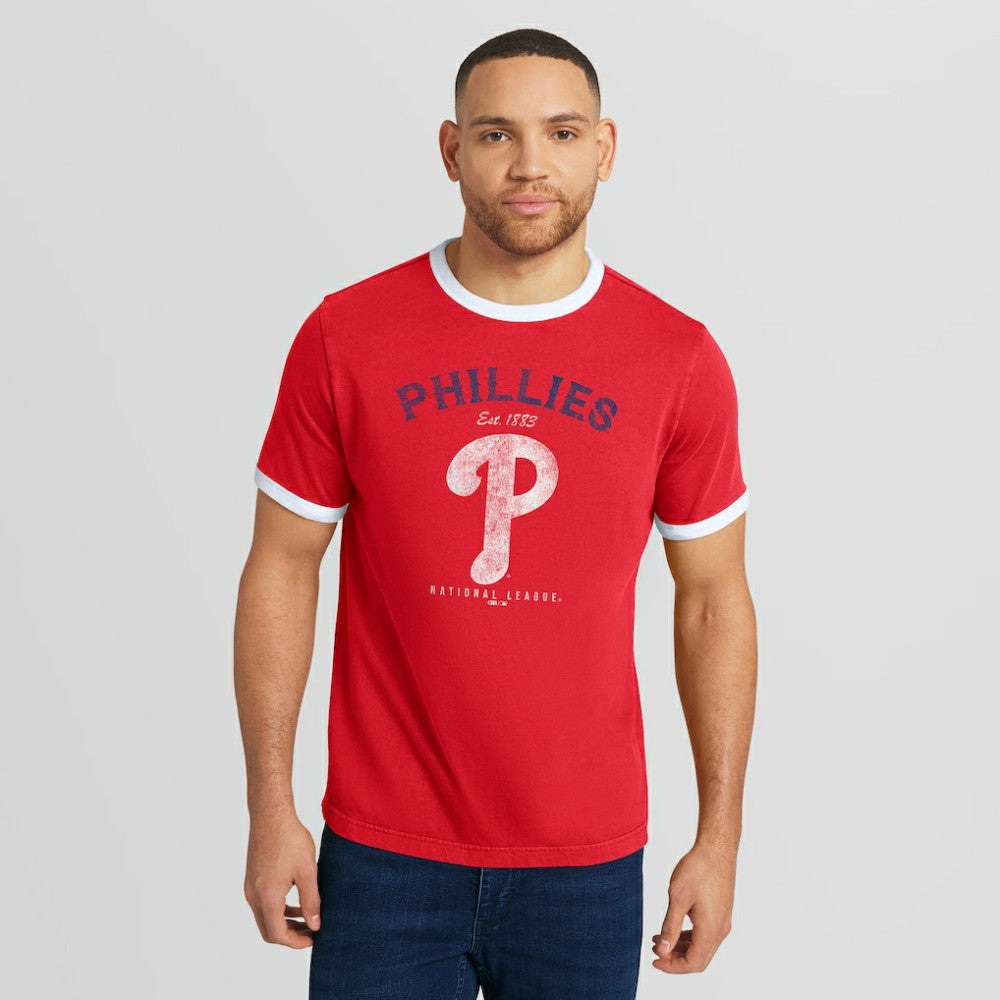 Philadelphia Phillies Darius Rucker Collection by Fanatics Washed Ringer T-Shirt | MLB On Sale