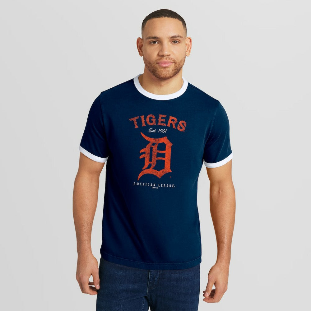 Detroit Tigers Darius Rucker Collection by Fanatics Washed Ringer T-Shirt | MLB Sale