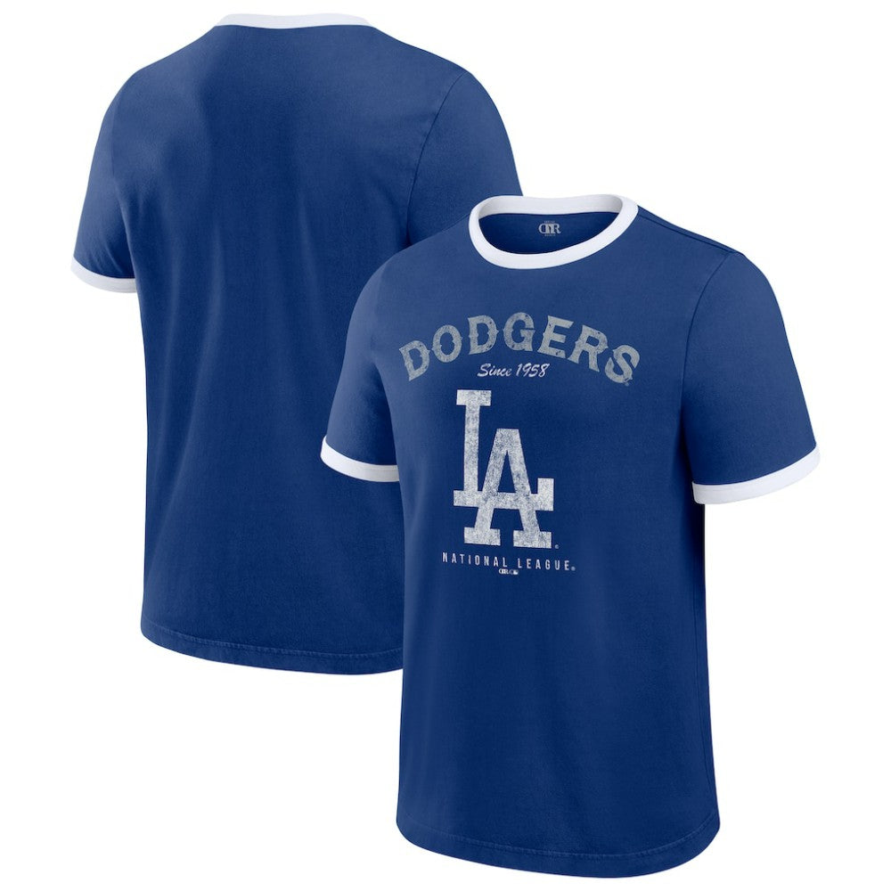 Los Angeles Dodgers Darius Rucker Collection by Fanatics Washed Ringer T-Shirt | MLB Shop