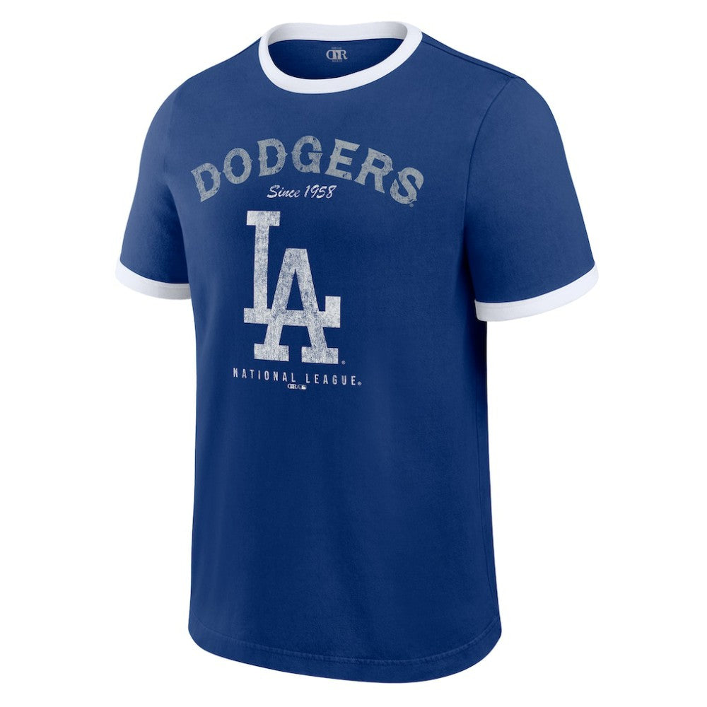 Los Angeles Dodgers Darius Rucker Collection by Fanatics Washed Ringer T-Shirt | MLB Shop