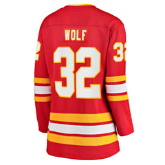 Dustin Wolf Calgary Flames Fanatics Women's Home Breakaway Jersey Sale