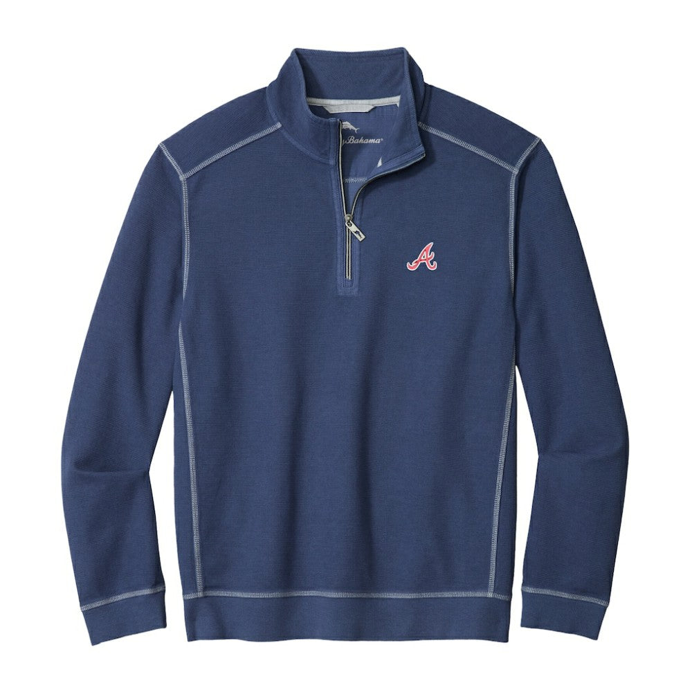 Atlanta Braves Tommy Bahama Montego Bay Half-Zip Sweatshirt | MLB On Sale