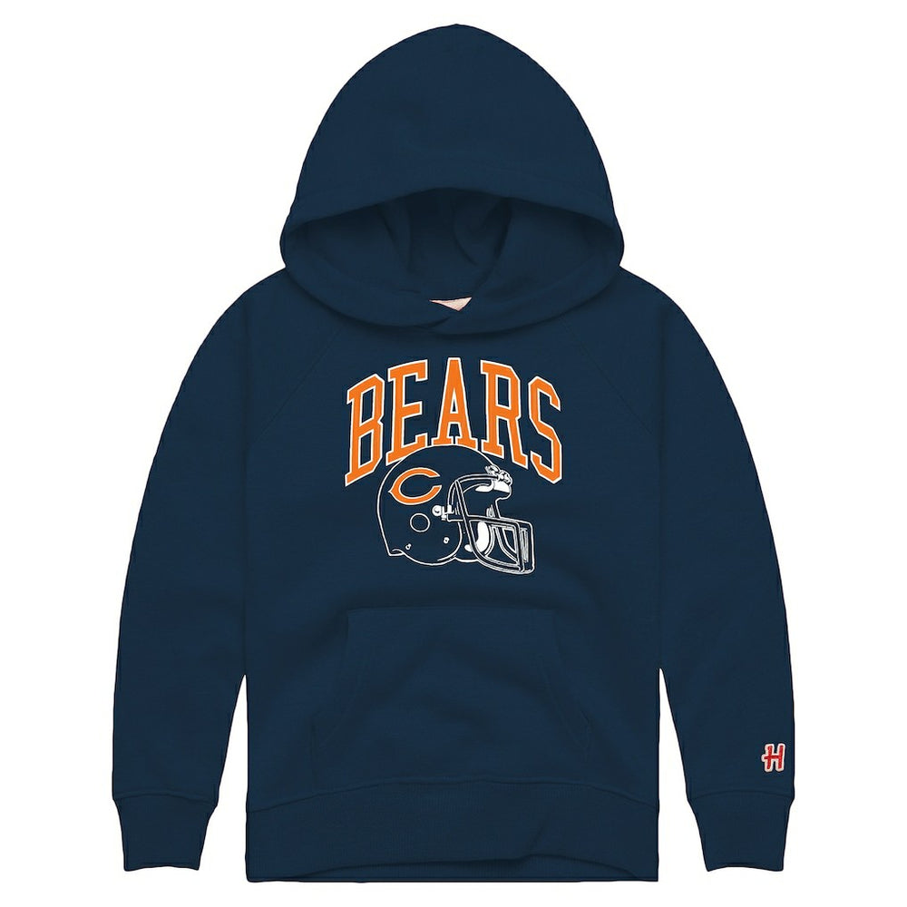 Chicago Bears  Homage Youth Helmet Retro Tri-Blend Hoodie
