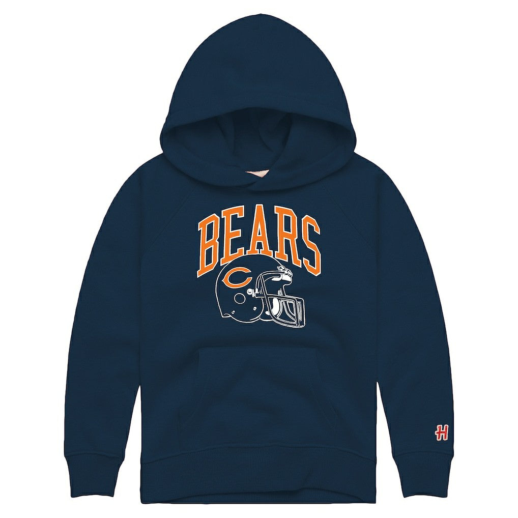 Chicago Bears  Homage Youth Helmet Retro Tri-Blend Hoodie