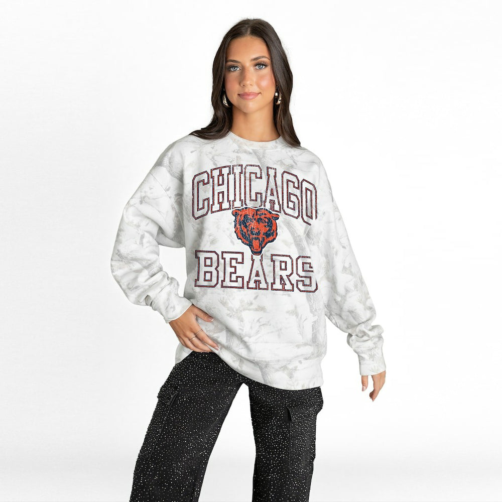 Chicago Bears  Gameday Couture Women's Whiteout Oversized Premium Fleece Sweatshirt