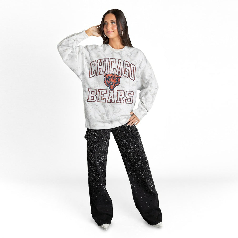 Chicago Bears  Gameday Couture Women's Whiteout Oversized Premium Fleece Sweatshirt