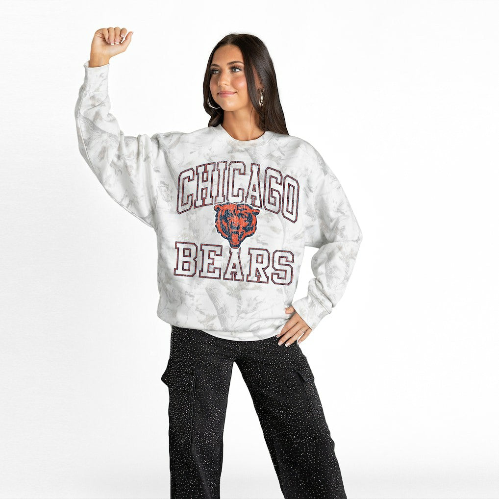 Chicago Bears  Gameday Couture Women's Whiteout Oversized Premium Fleece Sweatshirt