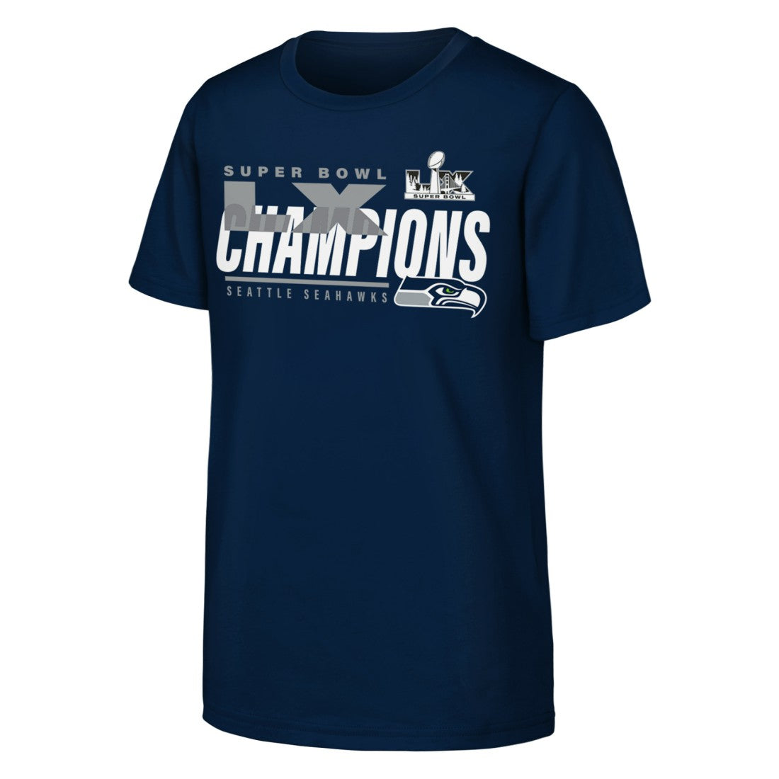 Seattle Seahawks Fanatics Youth Super Bowl LX Champions Iconic Victory T-Shirt