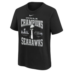 Seattle Seahawks Nike Youth Super Bowl LX Champions Locker Room Trophy Collection Replica T-Shirt