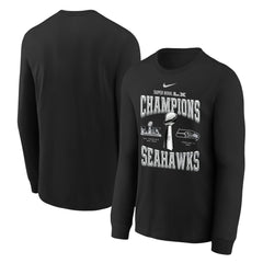 Seattle Seahawks Nike Youth Super Bowl LX Champions Locker Room Trophy Collection Long Sleeve T-Shirt