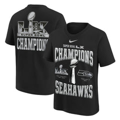 Seattle Seahawks Nike Youth Super Bowl LX Champions Locker Room Trophy Collection Authentic T-Shirt