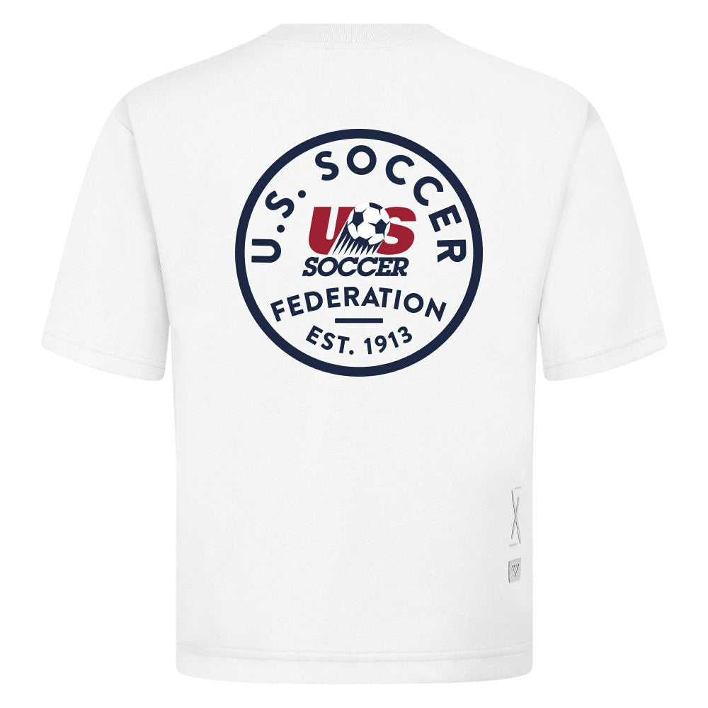 USMNT Levelwear Luxe Signature Knit Transit T-Shirt White