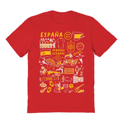 Spain National Team Vive La Fete Women's Impressions Artwork Fitted T-Shirt Red
