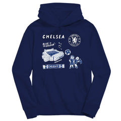 Chelsea Vive La Fete Youth Impressions Icons Hoodie Navy