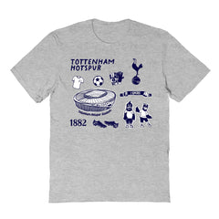 Tottenham Hotspur Vive La Fete Youth Impressions Icons T-Shirt Gray