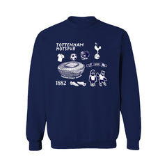 Tottenham Hotspur Vive La Fete Women's Impressions Icons Sweatshirt Navy