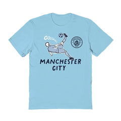 Manchester City Vive La Fete Women's Chilena Style T-Shirt Light Blue