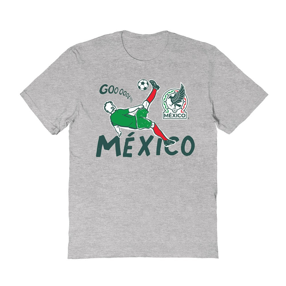 Mexico National Team Vive La Fete Women's Chilena Style T-Shirt Gray