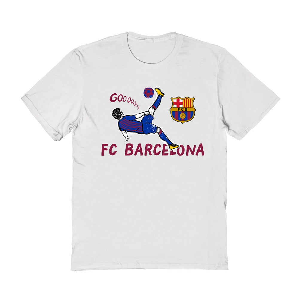 Barcelona Vive La Fete Women's Chilena Style T-Shirt White