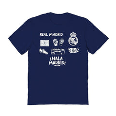 Real Madrid Vive La Fete Women's Impressions Icons T-Shirt Navy