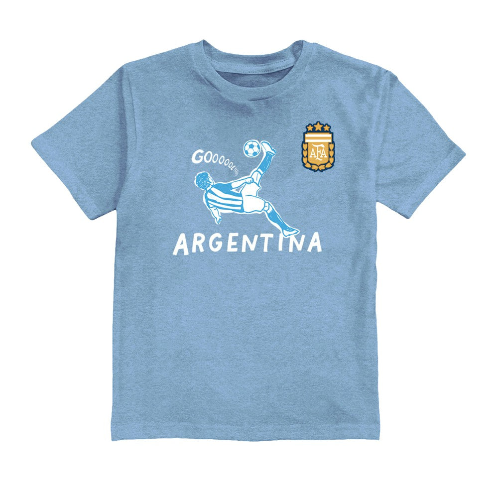 Julián Álvarez Argentina National Team Vive La Fete Youth Player Name & Number Chilena Style T-Shirt Light Blue