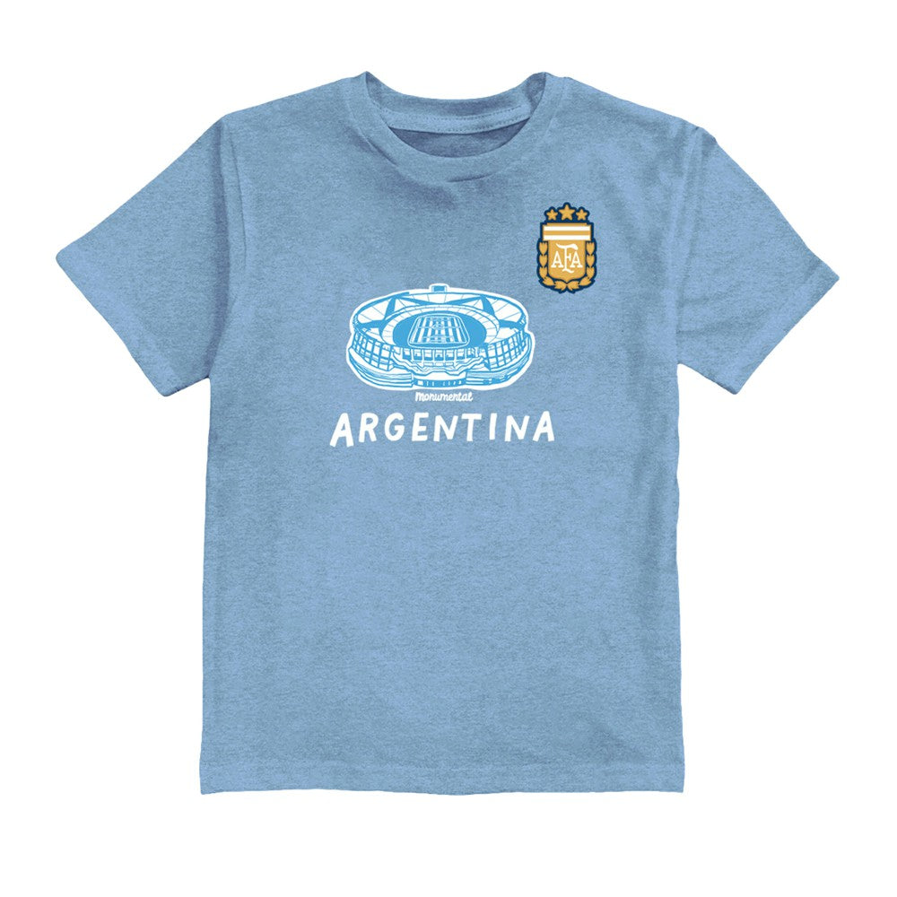 Julián Álvarez Argentina National Team Vive La Fete Youth Player Name & Number Stadium Style T-Shirt Light Blue