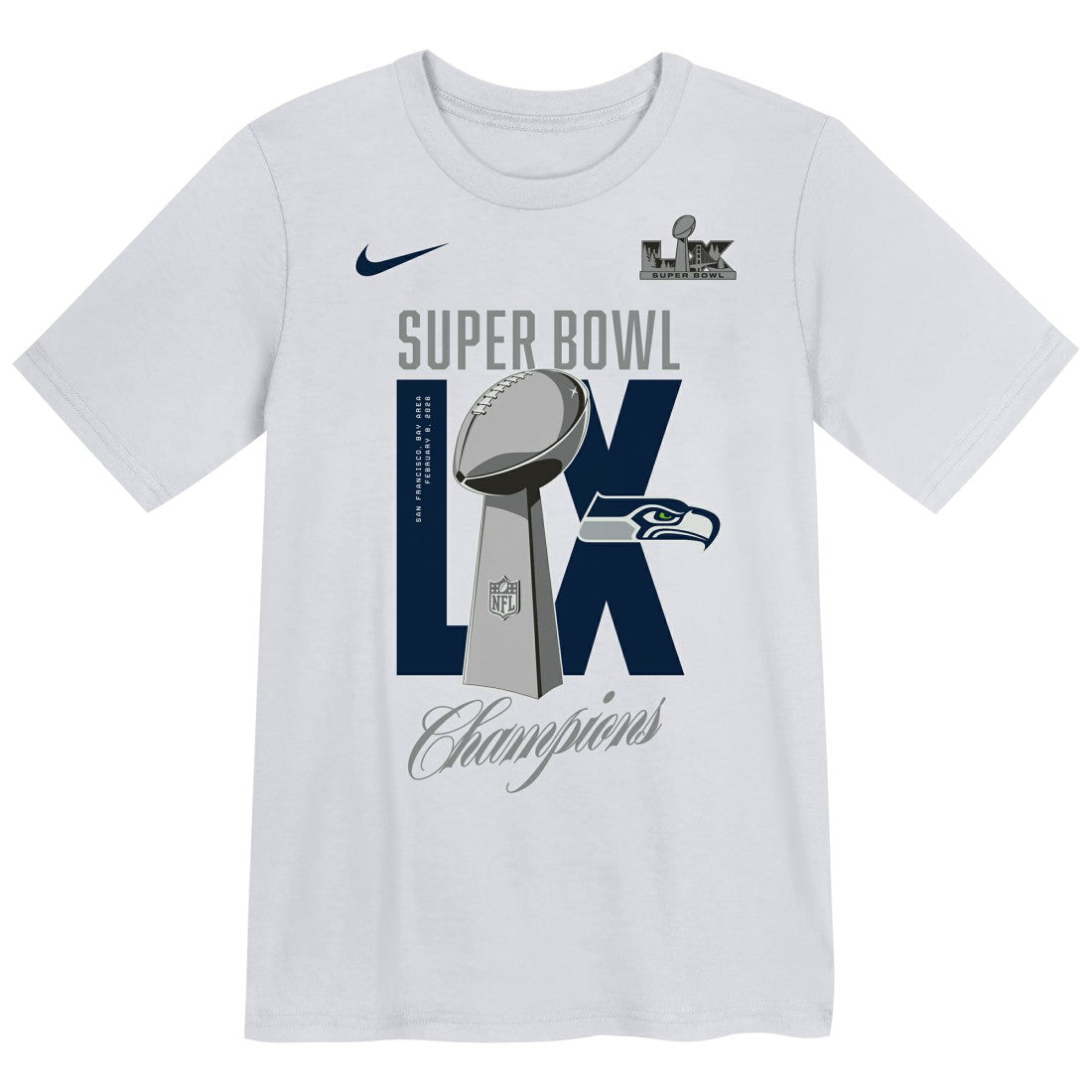 Seattle Seahawks Nike Preschool Super Bowl LX Champions Heavy Chill T-Shirt