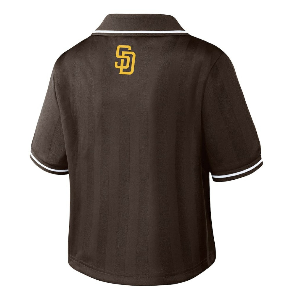 San Diego Padres WEAR by Erin Andrews Women's Cropped Polo | MLB Shop
