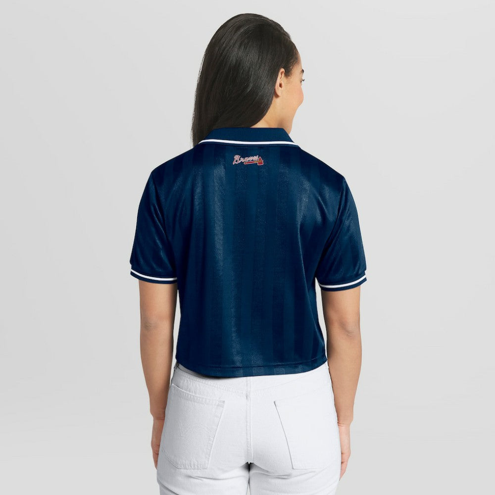 Atlanta Braves WEAR by Erin Andrews Women's Cropped Polo | MLB Near me