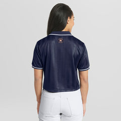 Houston Astros WEAR by Erin Andrews Women's Cropped Polo | MLB Outlet