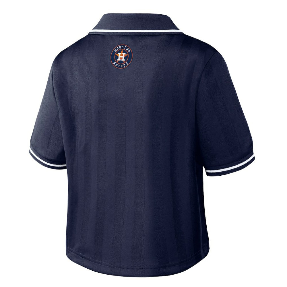Houston Astros WEAR by Erin Andrews Women's Cropped Polo | MLB Outlet
