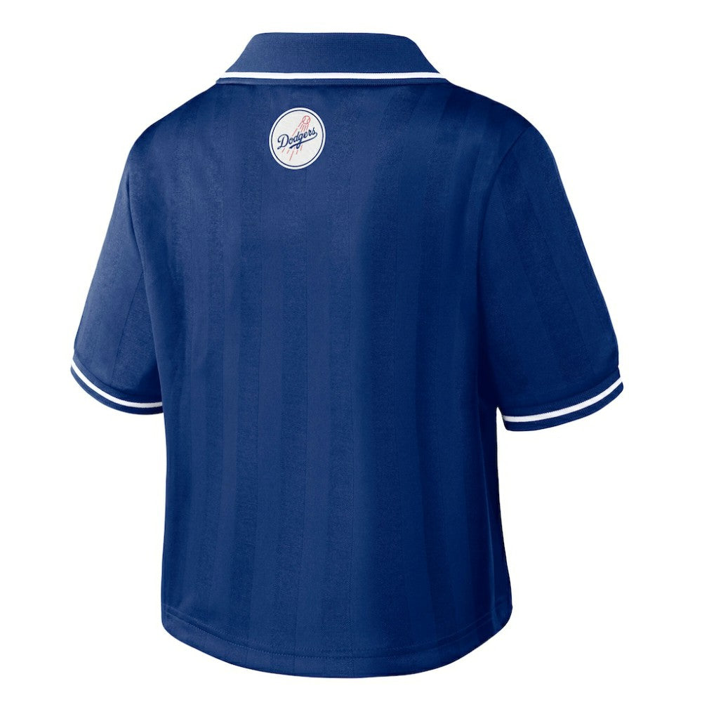 Los Angeles Dodgers WEAR by Erin Andrews Women's Cropped Polo | MLB Near me
