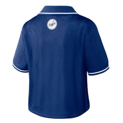 Los Angeles Dodgers WEAR by Erin Andrews Women's Cropped Polo | MLB Near me