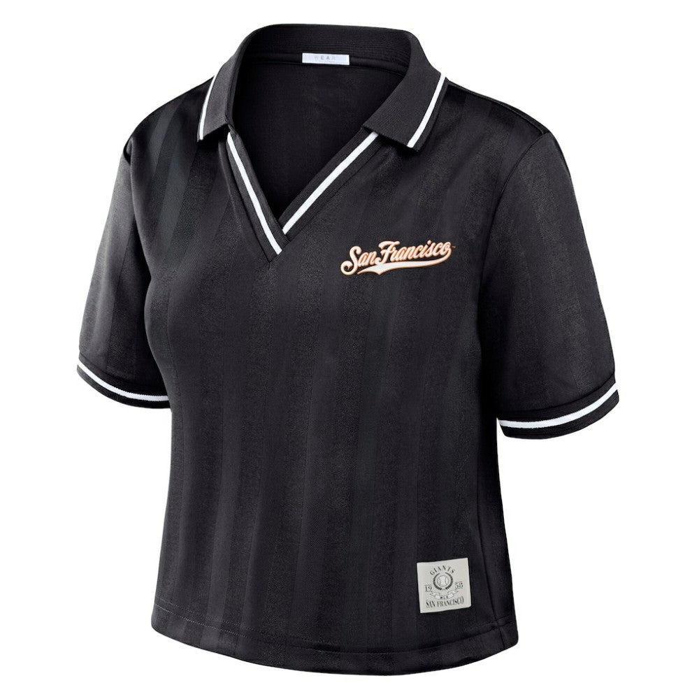 San Francisco Giants WEAR by Erin Andrews Women's Cropped Polo | MLB Discount