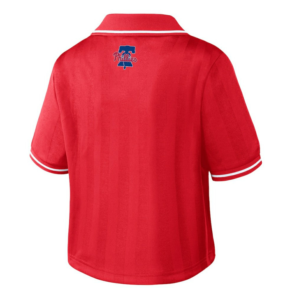 Philadelphia Phillies WEAR by Erin Andrews Women's Cropped Polo | MLB For sale